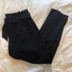 H&M Black Paperbag Slacks Pants